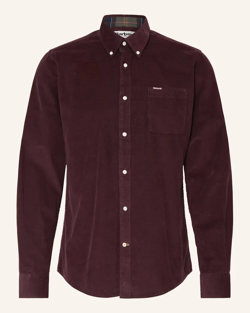 Barbour Cordhemd RAMSEY Tailored Fit Dunkelrot