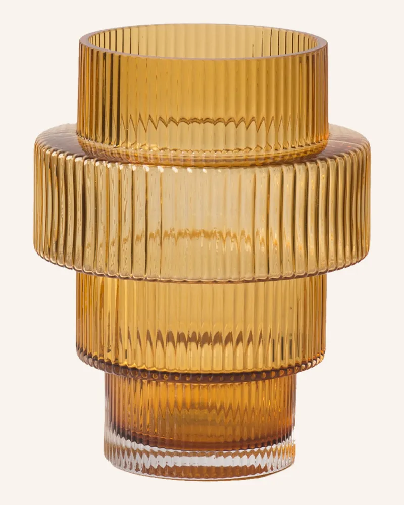 POLSPOTTEN Windlicht Steps gelb Dunkelgelb