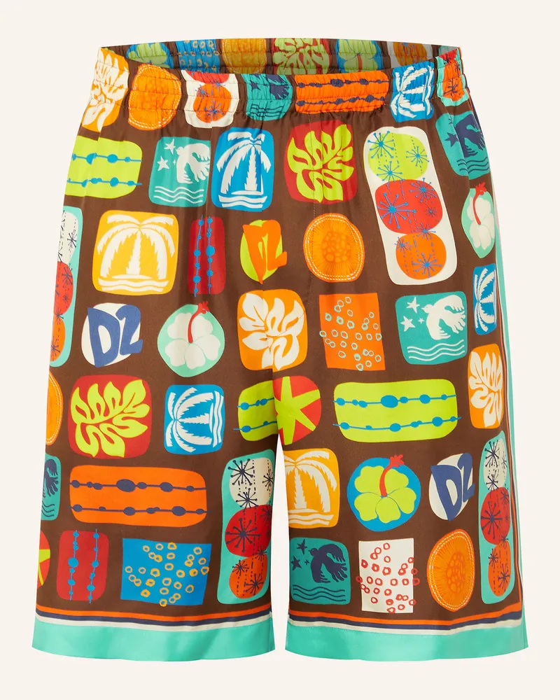 Dsquared2 Seidenshorts Braun