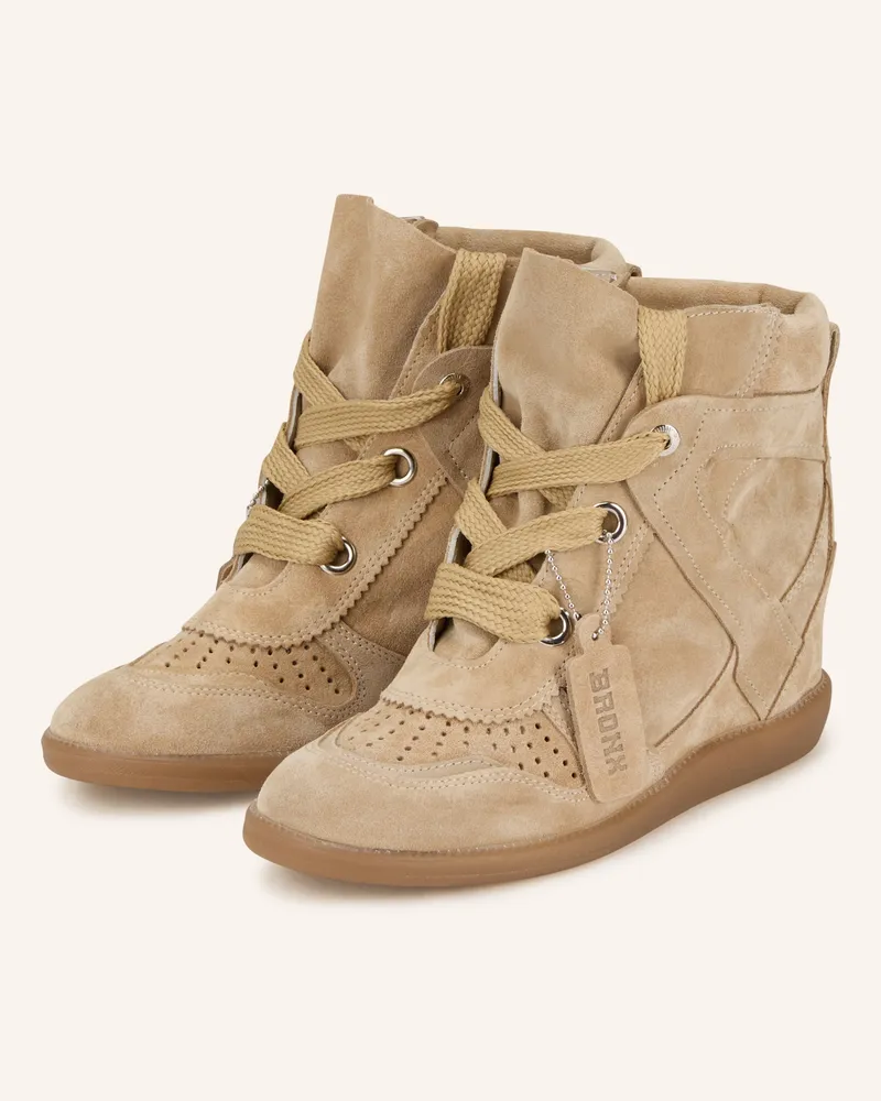 Bronx Hightop-Sneaker JAE-YY mit Nieten Hellbraun