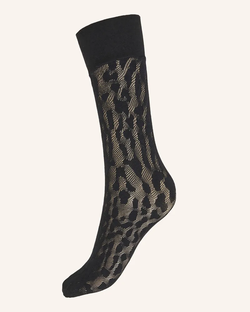 Wolford Socken REPTILE NET SOCKS Schwarz