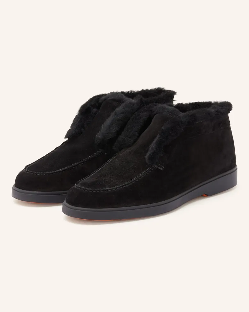 Santoni Boots Fortune schwarz Schwarz