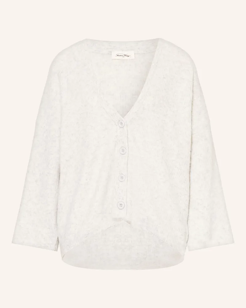 American Vintage Strickjacke Damsville Mit 3/4-Arm grau Hellgrau