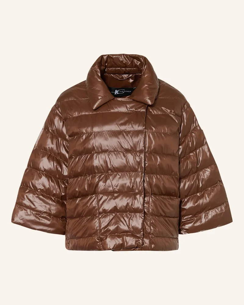 Luisa Cerano Steppjacke Mit 3/4-Arm braun Dunkelbraun