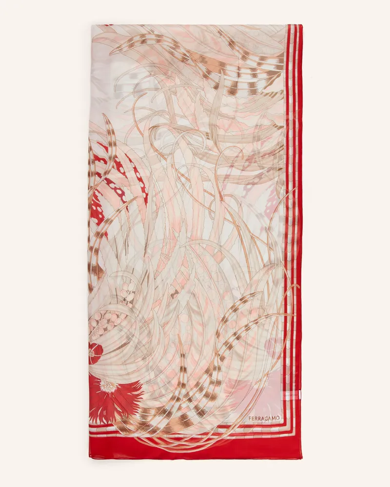 Ferragamo Seidenschal Rot