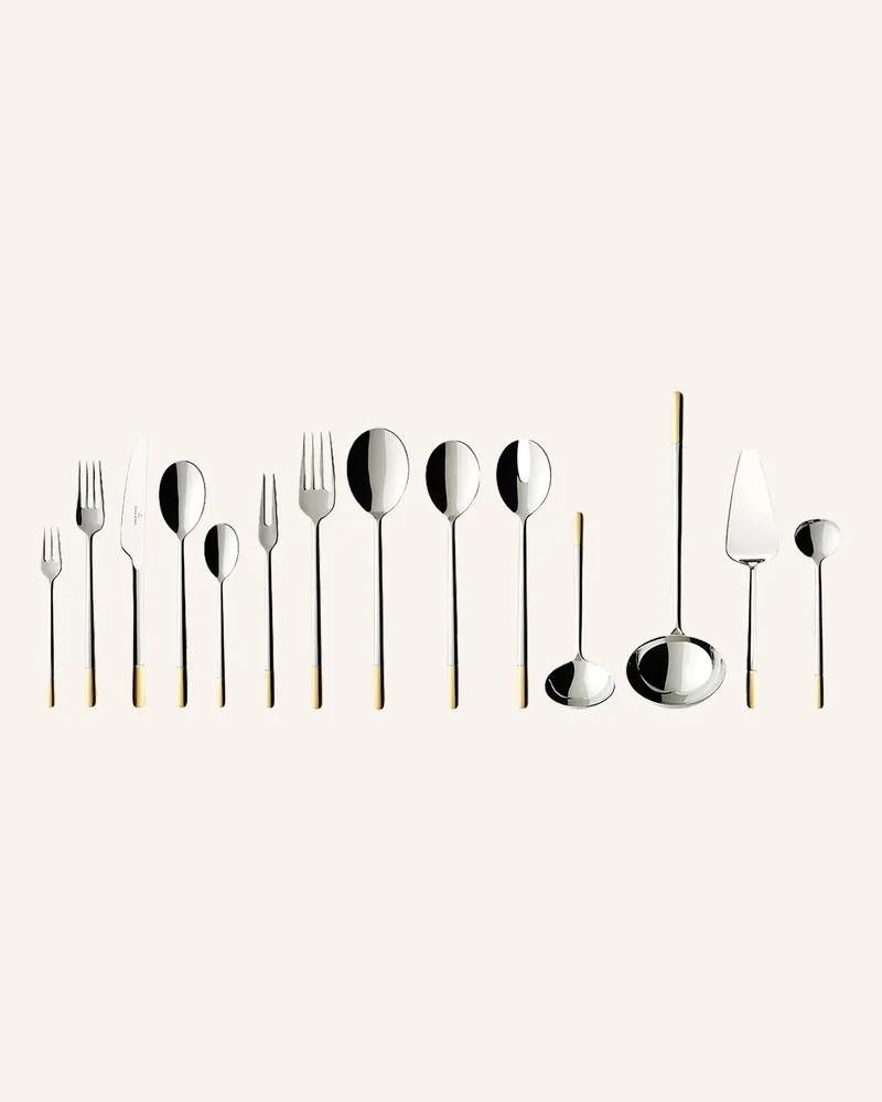 Villeroy & Boch Tafelbesteck 70tlg. ELLA TEILVERGOLDET Silber