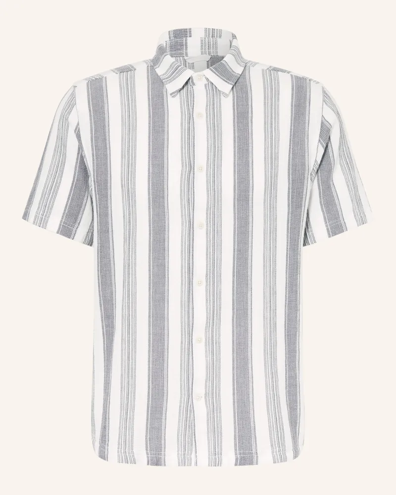 Knowledge Cotton Apparel Kurzarm-Hemd Weiss