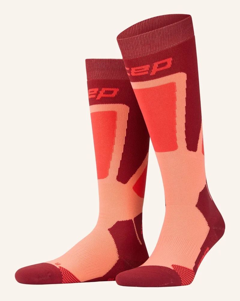 CEP Skisocken Ski Thermo Tall rot Hellorange
