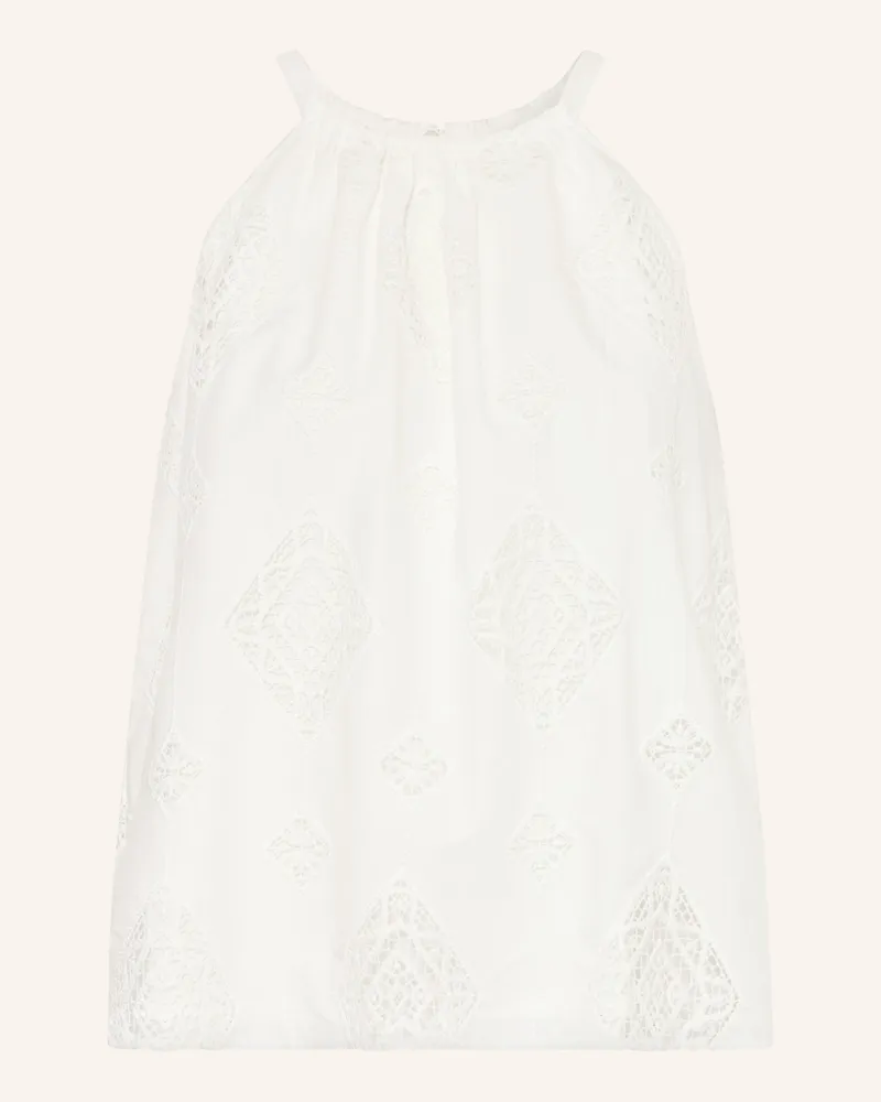 ba&sh Top MAXI mit Spitze Weiss