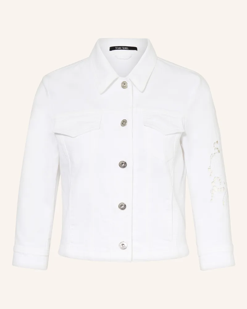 MARC AUREL Jeansjacke Mit 3/4-Arm weiss Weiss