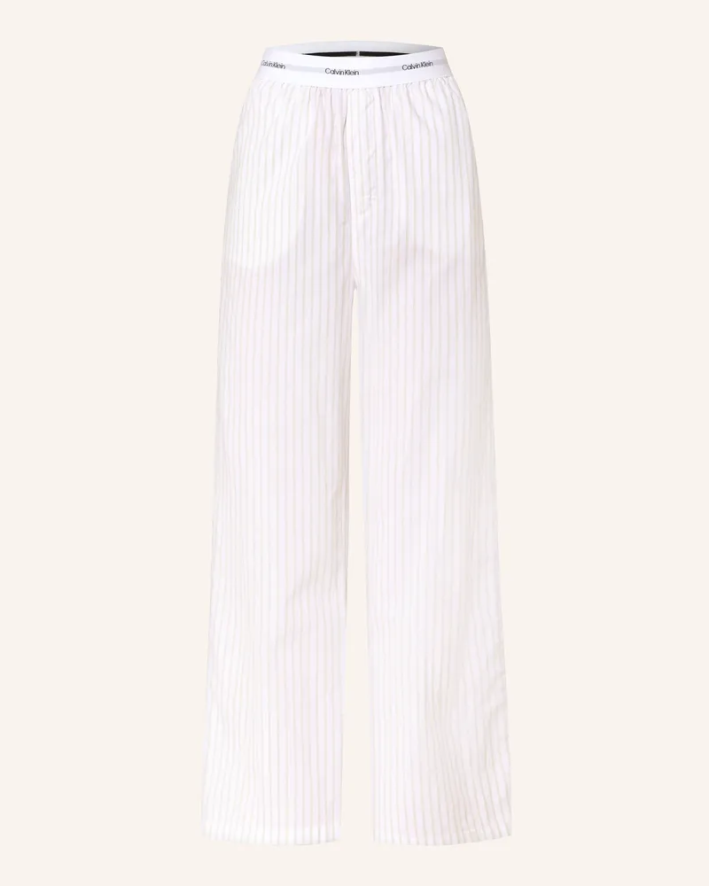Calvin Klein Schlafhose COTTON POPLIN Weiss