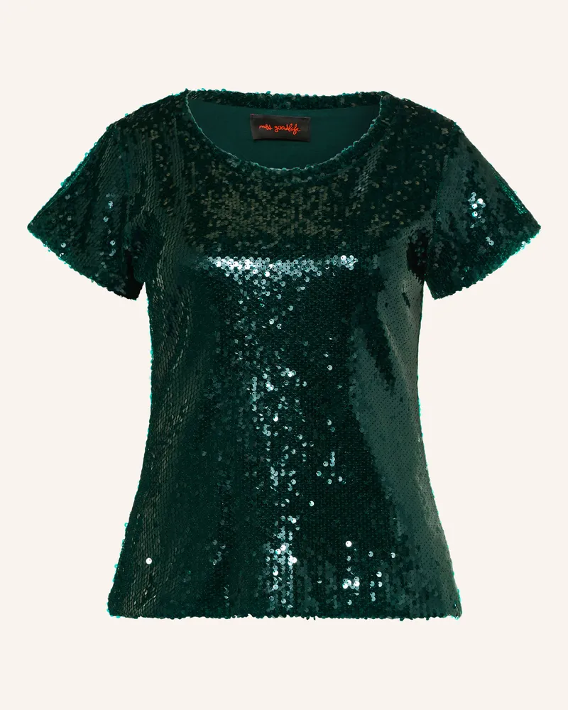 Miss Goodlife T-Shirt Glamour Glow Mit Pailletten gruen Dunkelgrün
