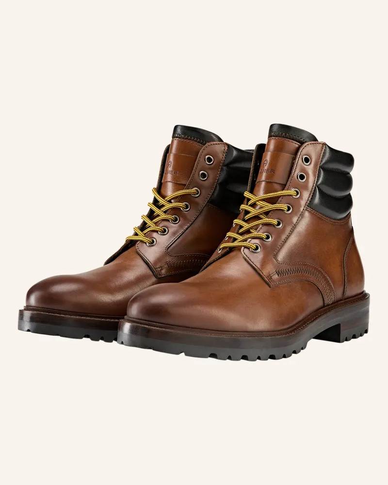 Aigner lace boot CHARLES 7B Cognac