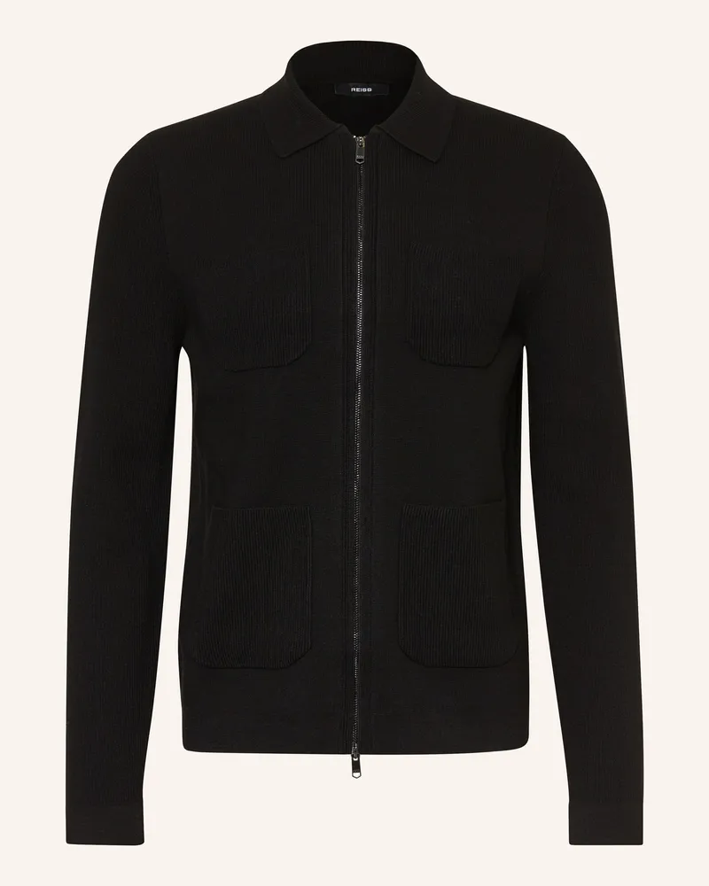 Reiss Strickjacke ROBERTO Schwarz