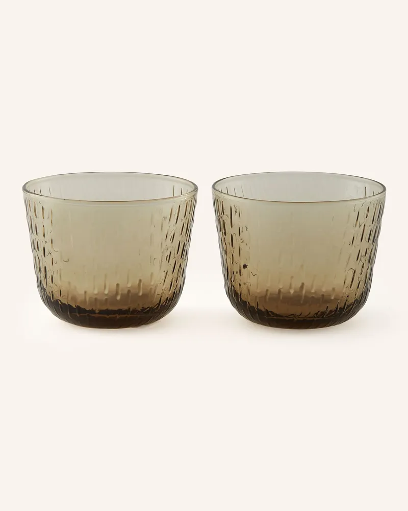 Marimekko 2er-Set Trinkgläser Syksy braun Hellbraun