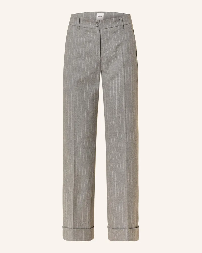 Brax Marlenehose MAINE aus Flanell Grau