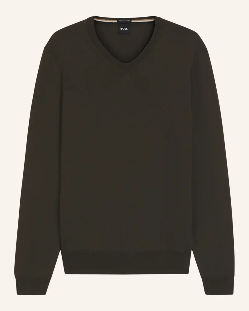 HUGO BOSS Pullover BARAM-L Regular Fit Grün