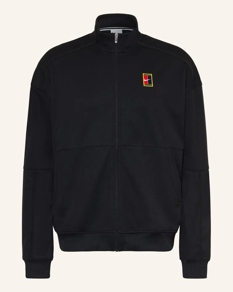 Nike Trainingsjacke Court Heritage schwarz Schwarz