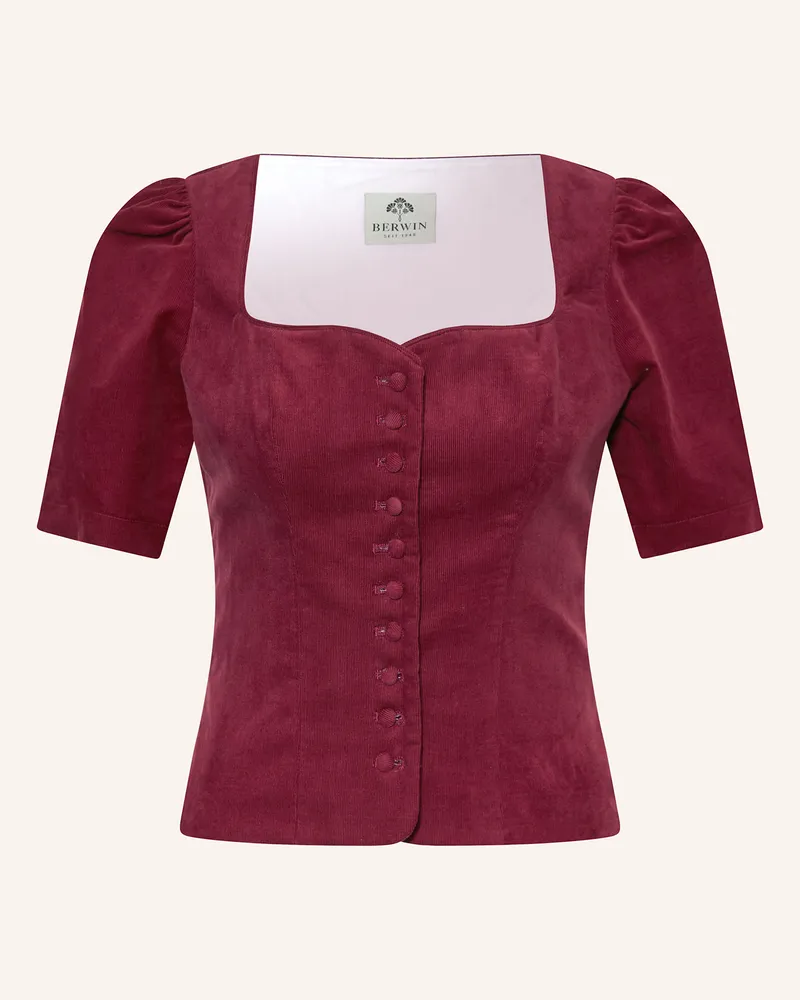 Berwin & Wolff Trachtenmieder Aus Cord rot Dunkelrot