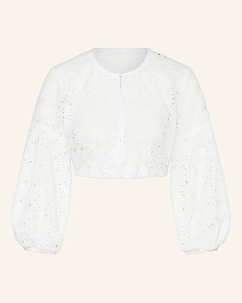 Sportalm Dirndlbluse aus Lochspitze mit 3/4-Arm Weiss