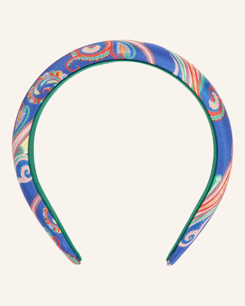 Etro Haarreif aus Seide Blau