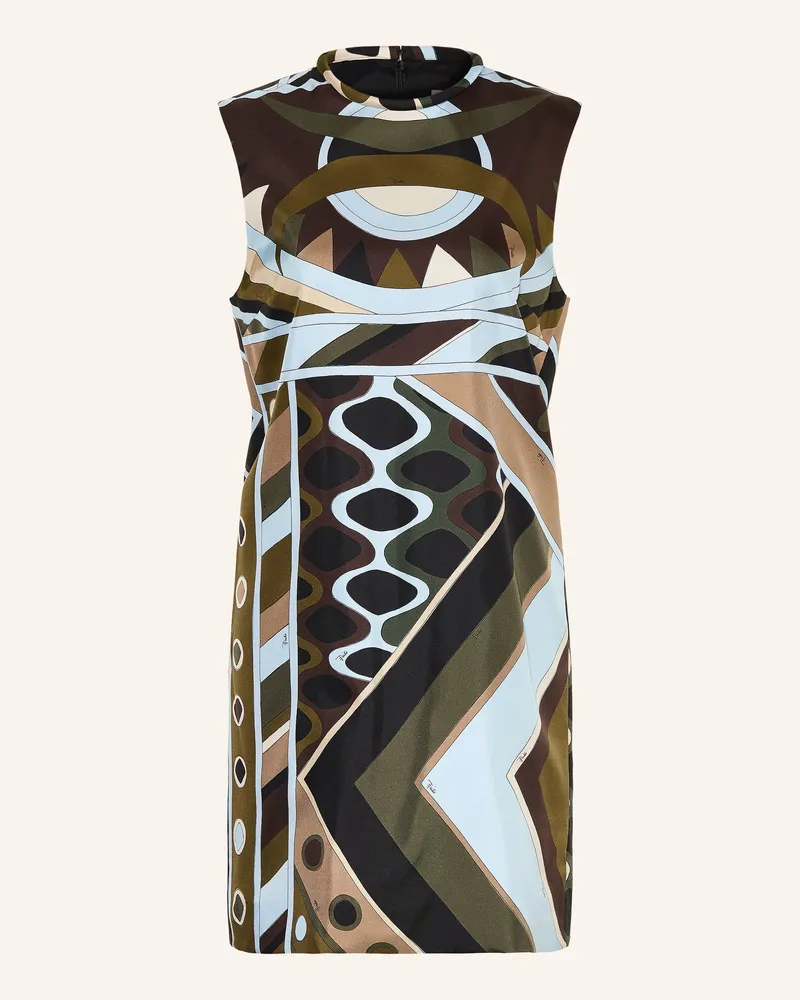 Emilio Pucci Etuikleid aus Seide Oliv