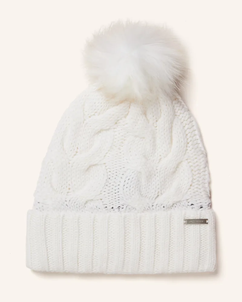Kjus Mütze POM mit Kunstfell Creme