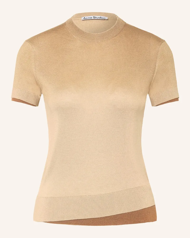 Acne Studios Strickshirt aus Seide Beige