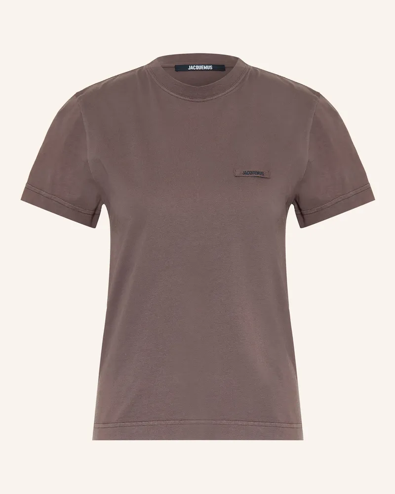 Jacquemus T-Shirt Le T-Shirt Gros Grain braun Dunkelbraun