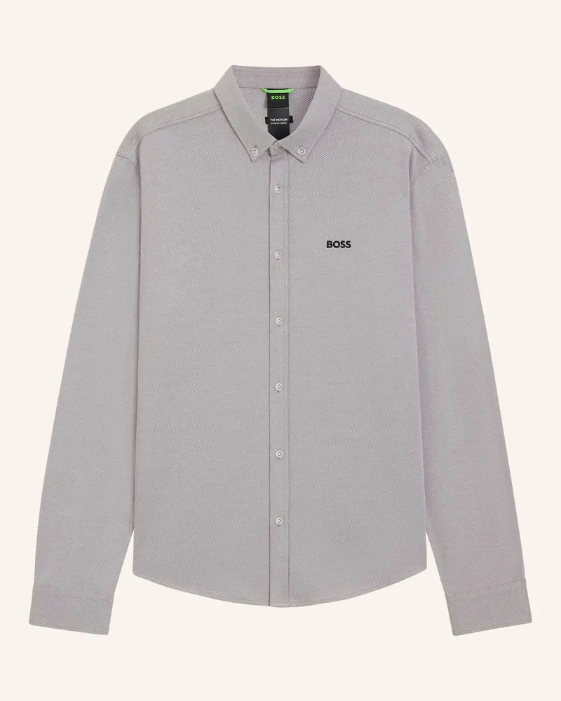 HUGO BOSS Casual Hemd ST_MOTION L Regular Fit Grau