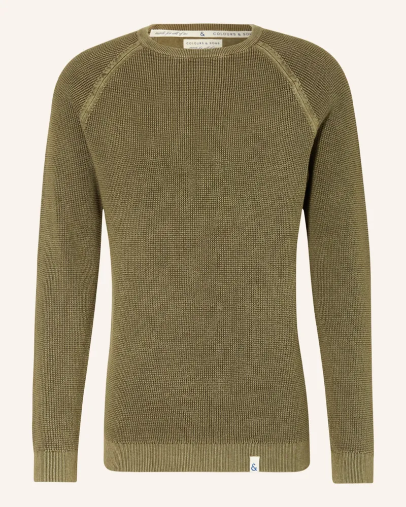 colours & sons Pullover Oliv