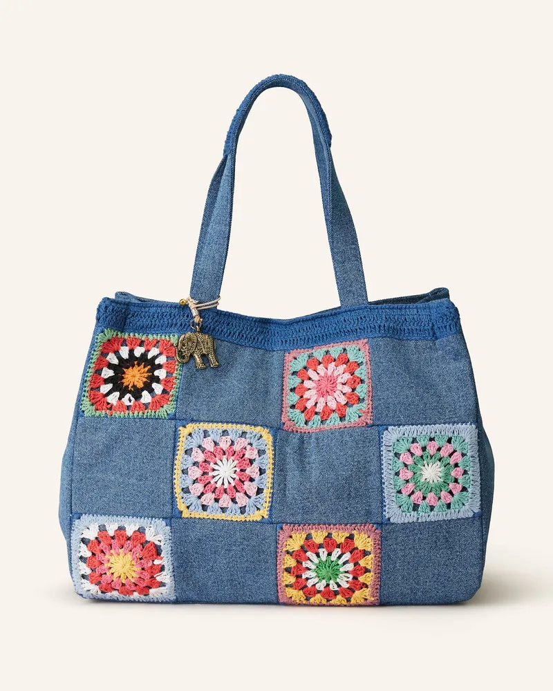 ANOKHI Shopper in Jeansoptik Blau