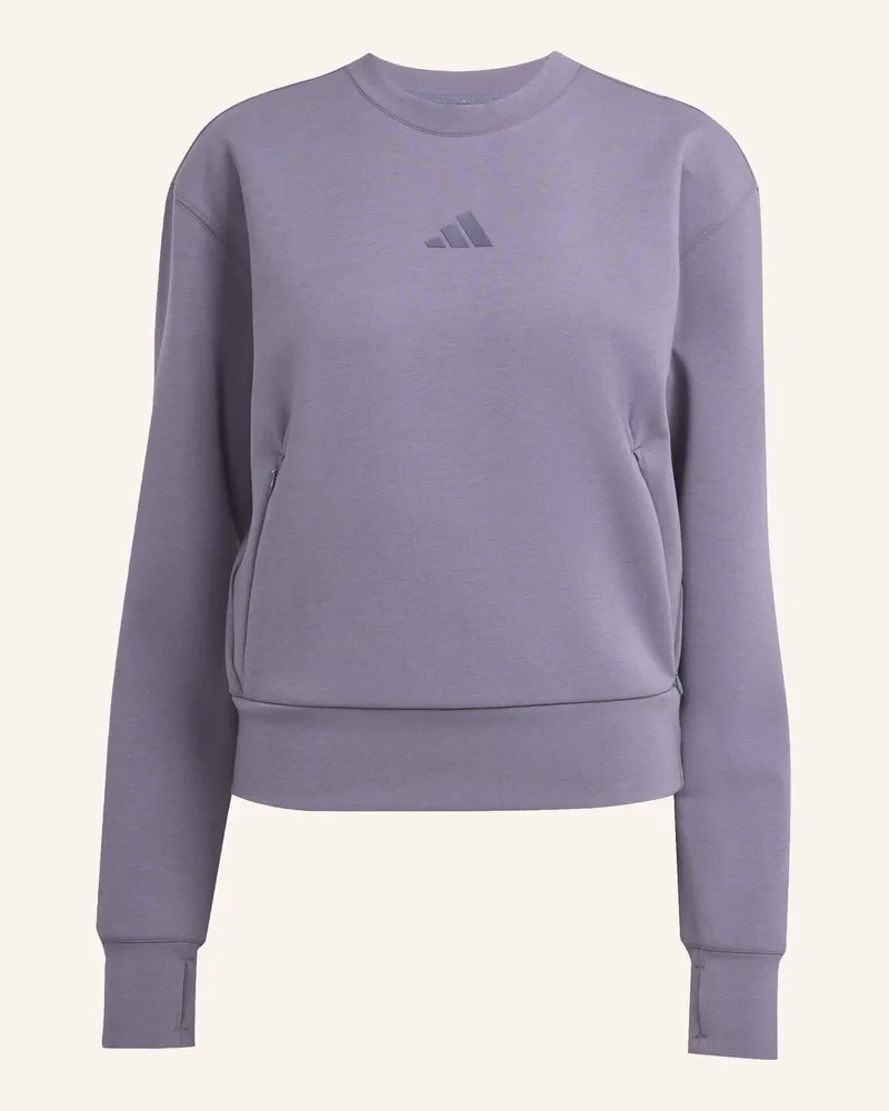adidas DESIGNED-FOR-TRAINING WARM-UP SWEATSHIRT Lila
