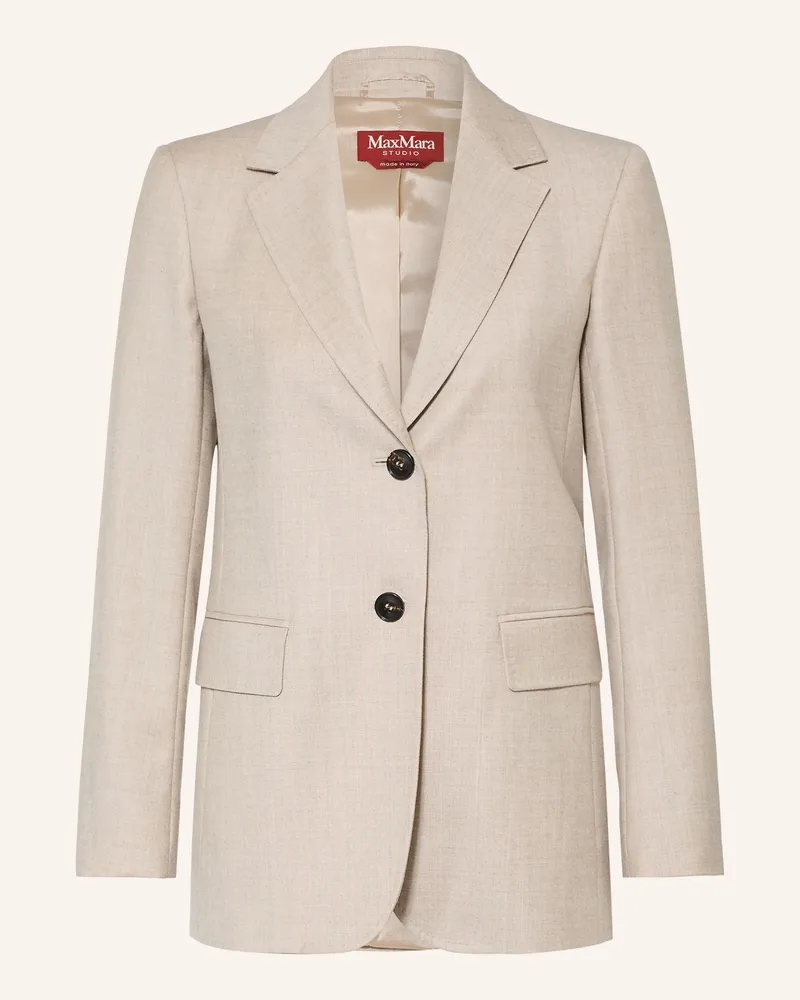 Max Mara Blazer Edito Aus Flanell beige Beige