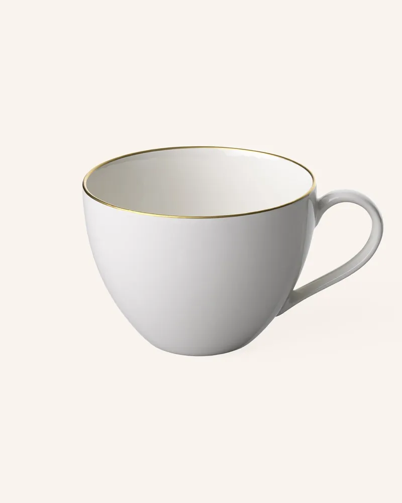 Villeroy & Boch Kaffeeobertasse Anmut Gold weiss Weiss