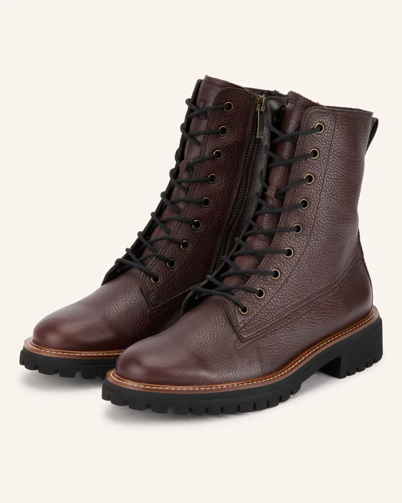 paul green Schnürboots braun Dunkelbraun