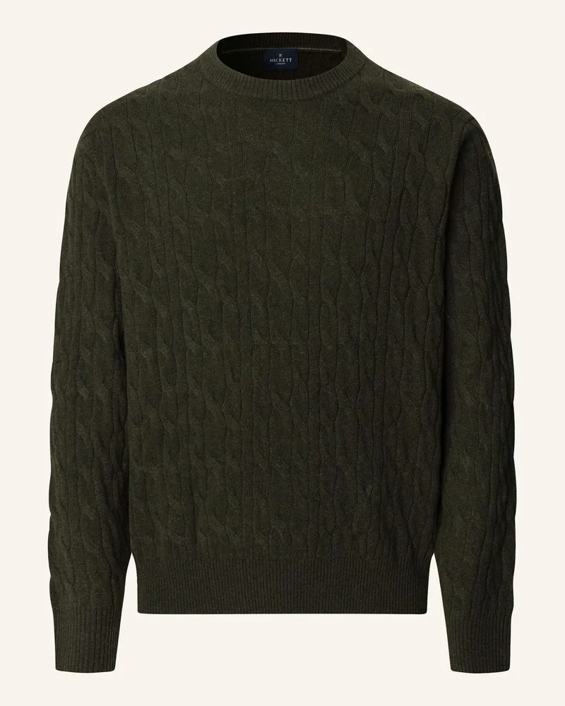 Hackett Pullover LW CABLE CREW Grün