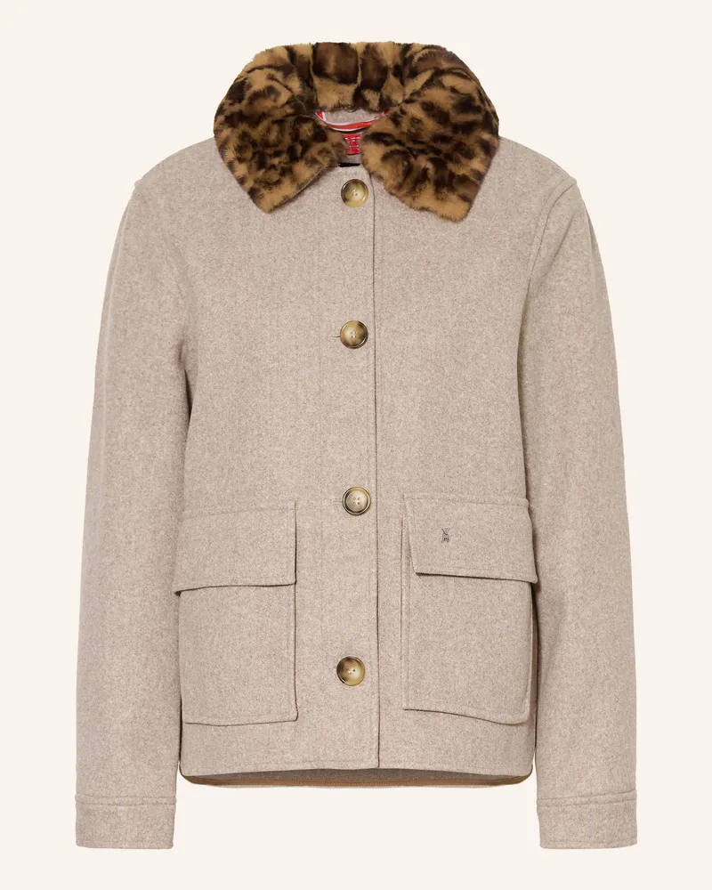 Frieda & Freddies Jacke Amal Mit Abnehmbarem Kunstfell-Kragen beige Beige