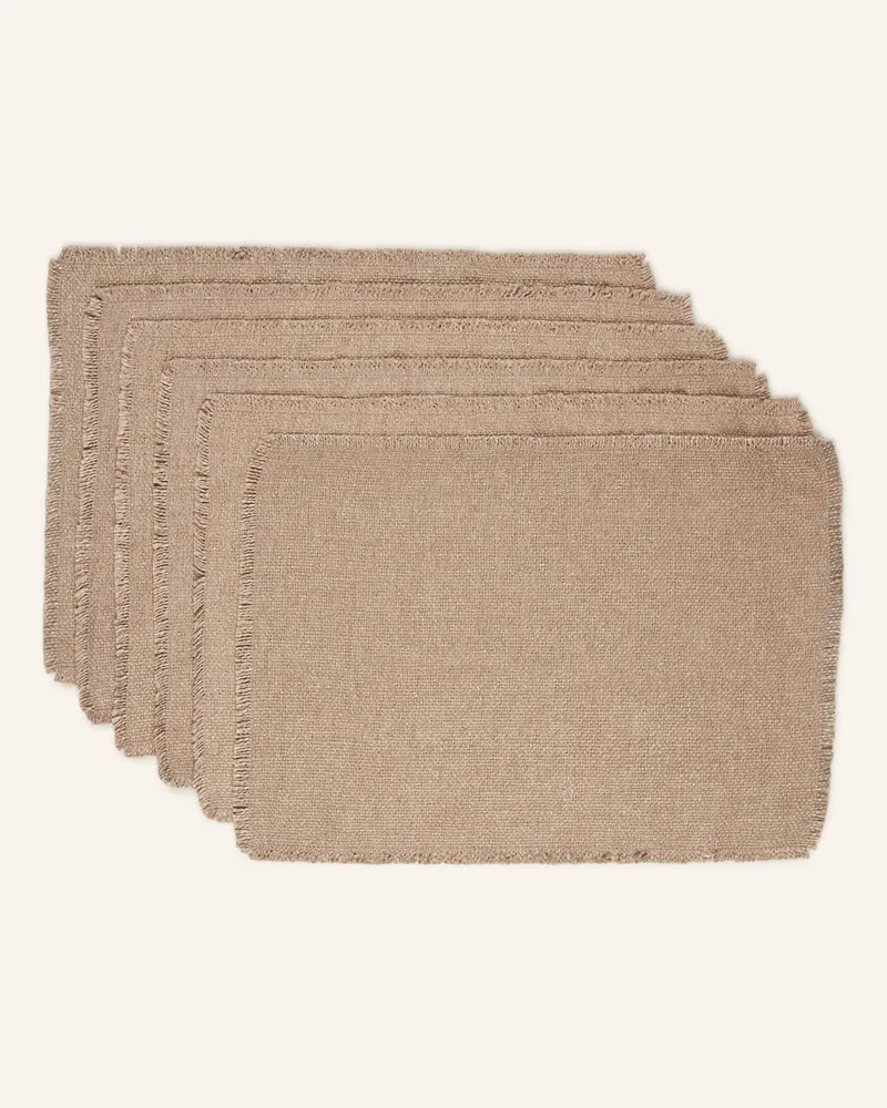 Pad 6er-Tischset Siya beige Beige