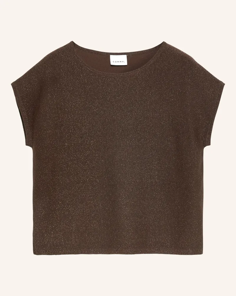 COMMA Strickshirt Braun