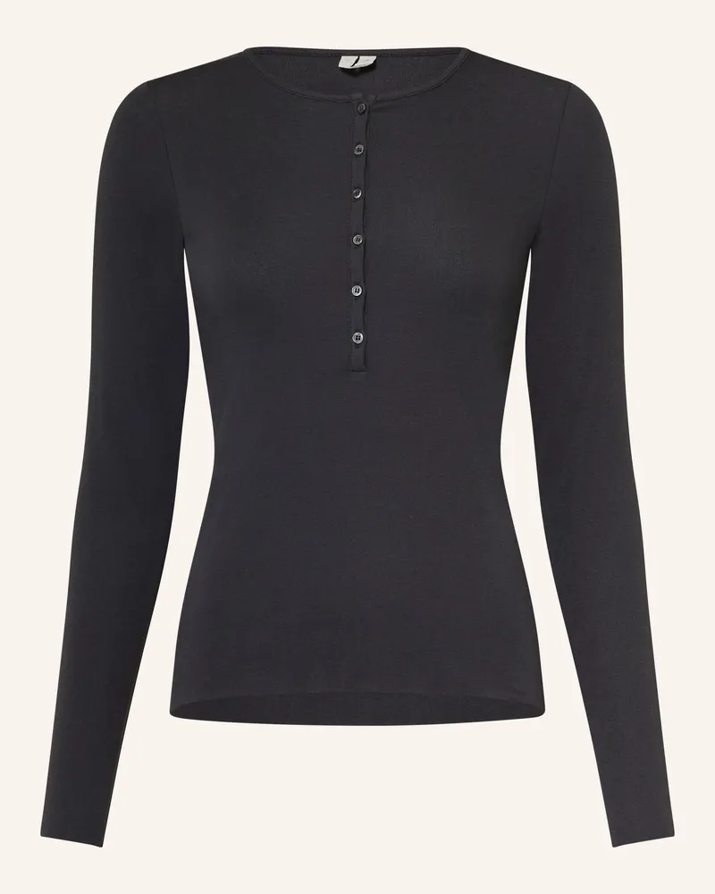 Arket Henley-Shirt Leoni schwarz Schwarz
