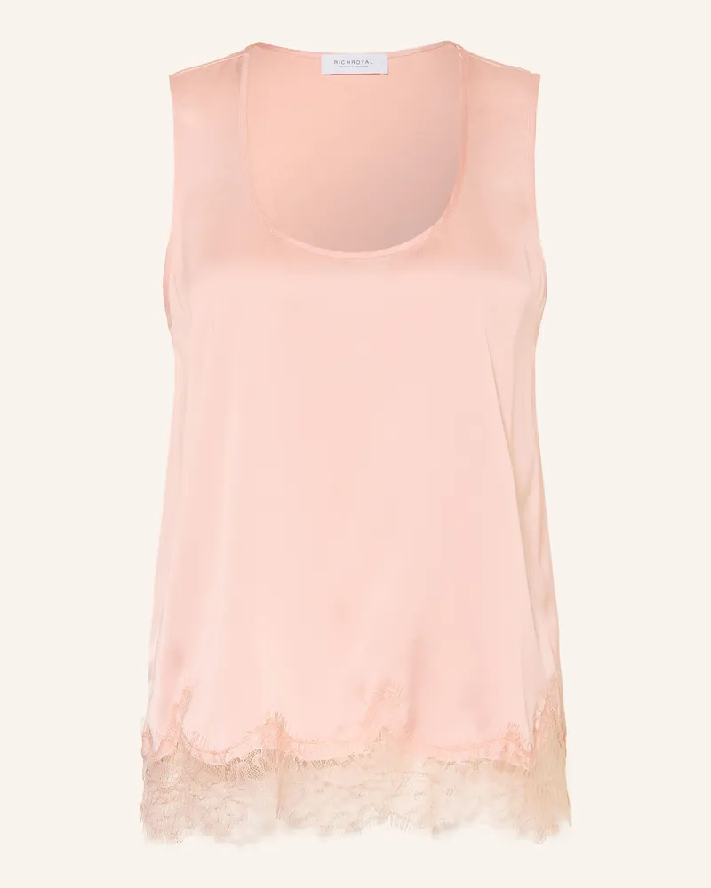 Rich&Royal Satintop Mit Spitze rosa Hellrosa