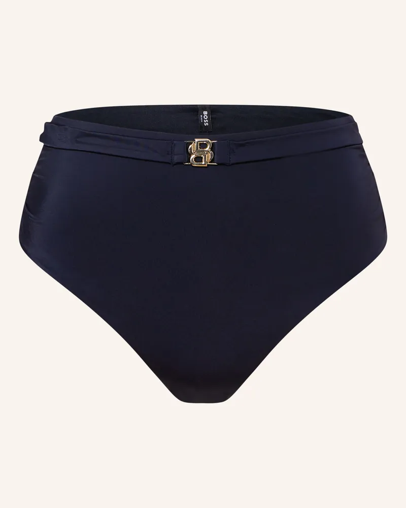 HUGO BOSS High-Waist-Bikini-Hose Double B blau Dunkelblau
