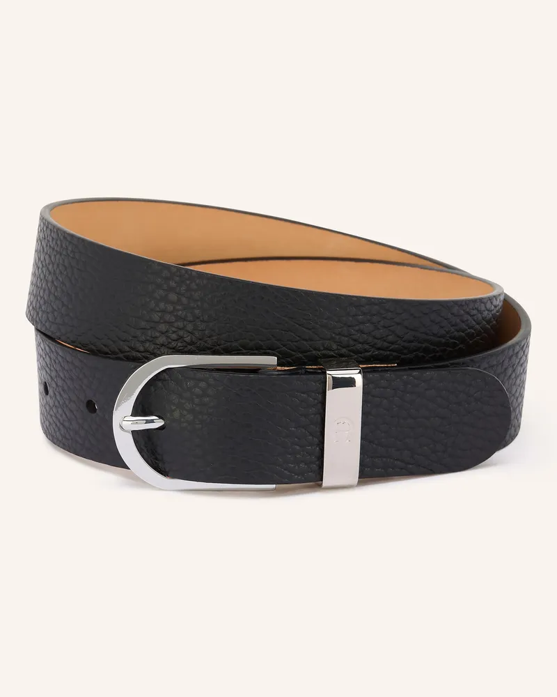 Aigner Ledergürtel schwarz Schwarz