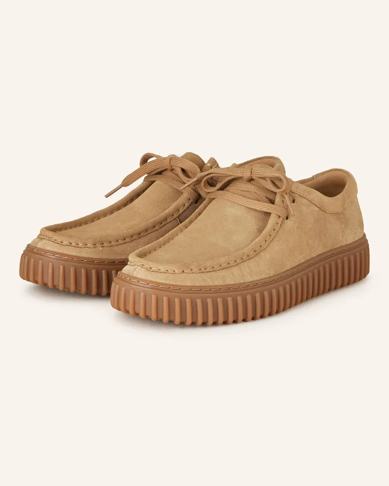 Clarks Schnürer Torhill braun Hellbraun