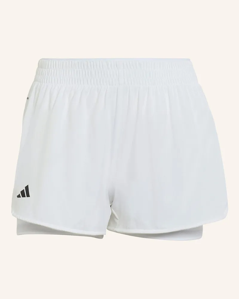 adidas TENNIS CLIMACOOL 2IN1 MATCH SHORTS Weiss