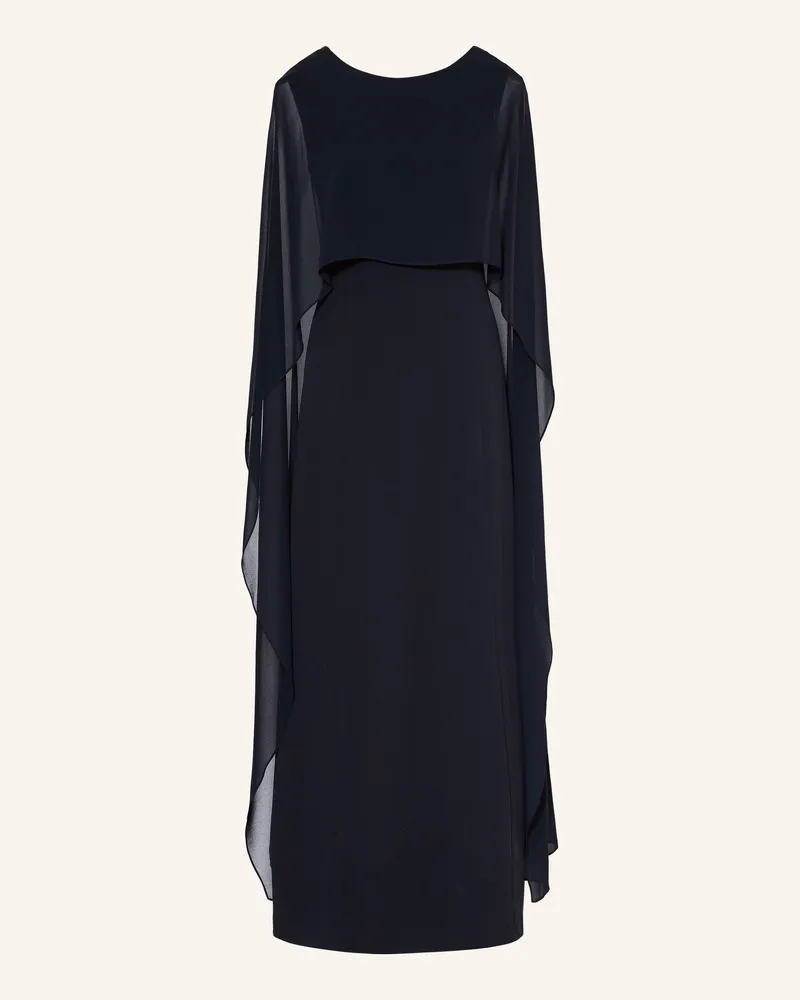 Apart Abendkleid im Materialmix Dunkelblau