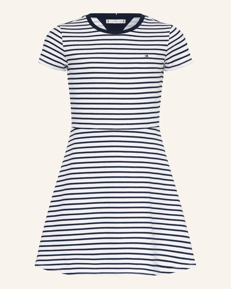 Tommy Hilfiger Piqué-Kleid blau Weiss