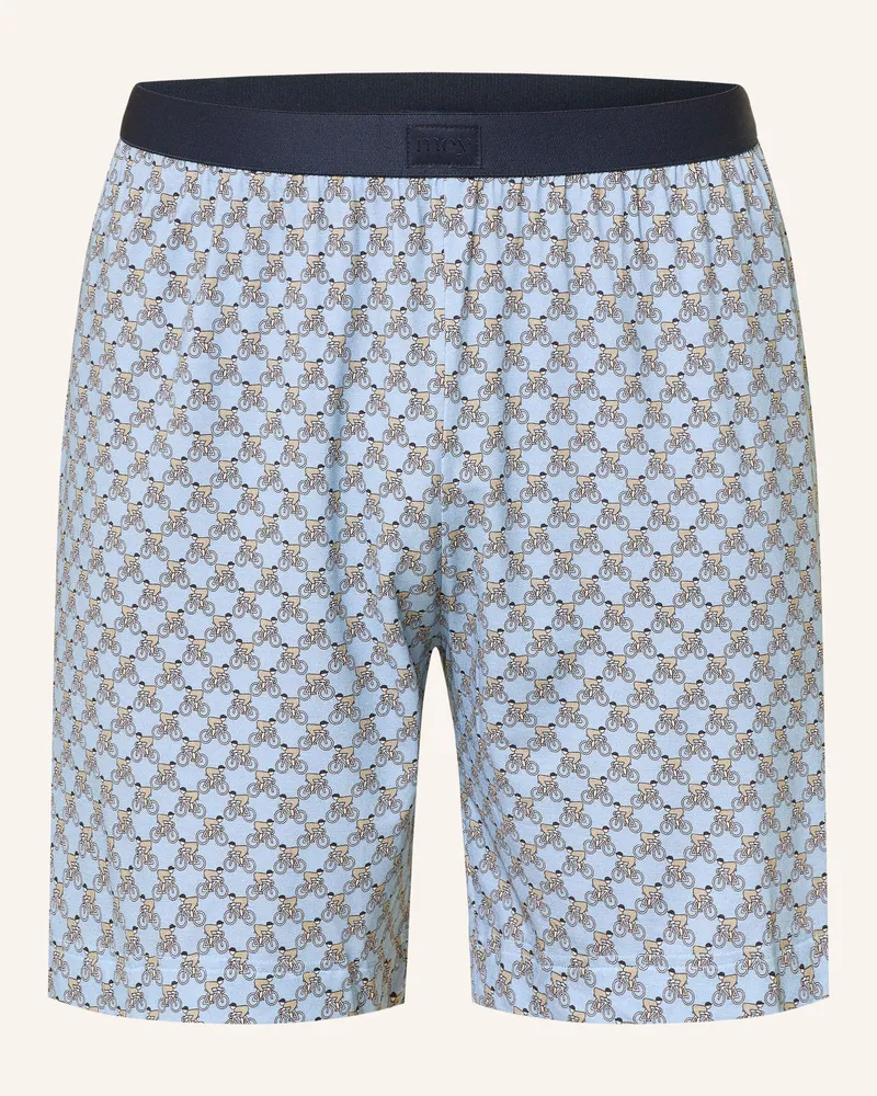 Mey Schlafshorts Serie Bike Rush blau Blaugrau