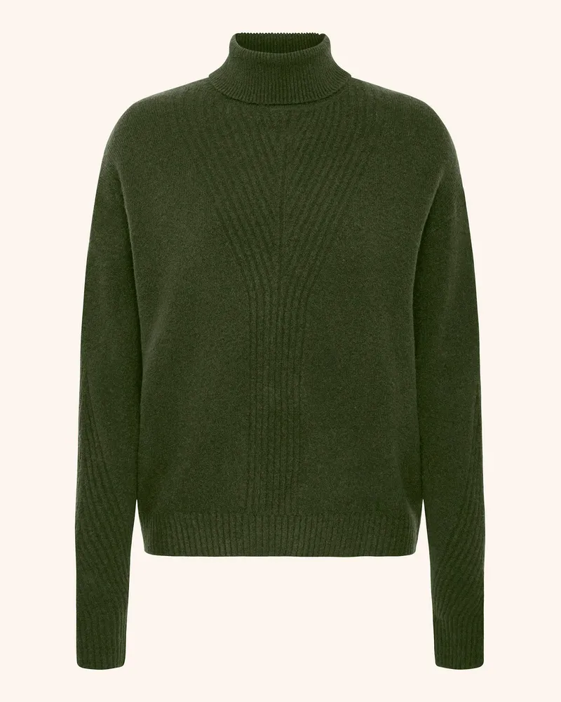 ICHI Rollkragenpullover IHDASILA Dunkelgrün